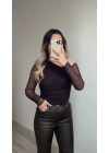 Acı Kahve Tül Bluz