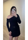 Siyah Omuz Detaylı Bluz