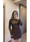 Leopar Kaşmir Bluz