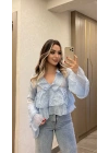 Bebe Mavi Fırfırlı Bluz