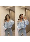 Bebe Mavi Fırfırlı Bluz