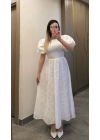 Sırt Detaylı Brode Elbise
