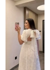 Sırt Detaylı Brode Elbise