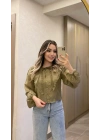Yeşil Dantelli Gömlek