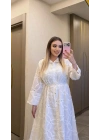 Beli Bağcıklı Brode Elbise
