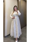 Beli Bağcıklı Brode Elbise