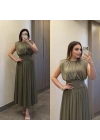 Haki Yeşil Modal Elbise