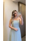 Mint Keten Elbise Ceket Takım