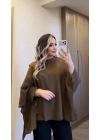 Kahverengi Tensel Pelerin Bluz