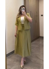 Yeşil Etek Blazer Ceket Takım