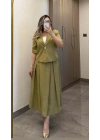 Yeşil Etek Blazer Ceket Takım