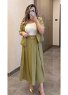 Yeşil Etek Blazer Ceket Takım
