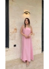 Pembe Askılı Tensel Elbise
