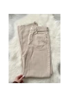 Bej Wide Leg Jean Zr