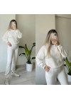 Beyaz Şardonlu Eşofman Takımı