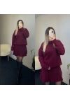 Bisiklet Yaka Etekli Triko Takımlar