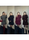 Bisiklet Yaka Etekli Triko Takımlar