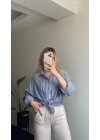 Çizgili Mavi Gömlek