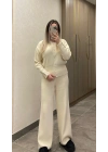 Ekru Çıtçıtlı Çelik Triko Takım