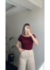 Kısa Kol Oysh Kayık Yaka Bluzler