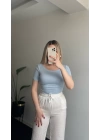 Kısa Kol Oysh Kayık Yaka Bluzler