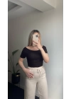 Kısa Kol Oysh Kayık Yaka Bluzler