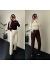 Likralı Mom Fit Jeanler