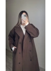 Mssimo Acı Kahve Oversize Trençkot