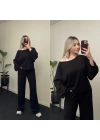 Oysh Omuz Detaylı Modal Takım Siyah