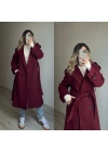 Premium Kaşe Kaban Bordo