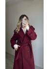 Premium Kaşe Kaban Bordo
