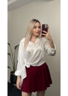 Yandan Bağlamalı Saten Gömlekler