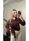 Yandan Bağlamalı Saten Gömlekler