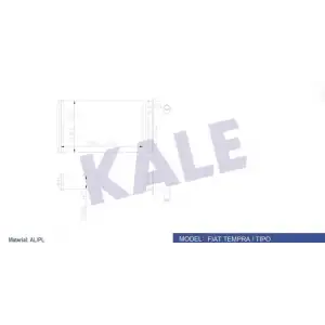 KALE Kalorifer Radyatörü (1 Sıra ALB SI) (1781832AL) - Fiat / Alfa / Lancia