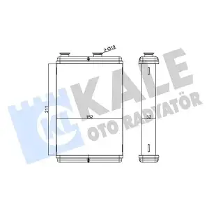 KALE Kalorifer Radyatörü (Brazing) (346365) - Fiat / Alfa / Lancia