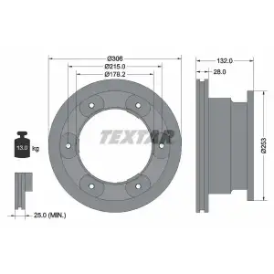 TEXTAR Fren Diski - Ağır Vasıta TX 93177703