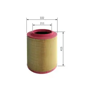 BOSCH Hava Filtresi (Filtre Elemanı) (F026400535) - Ağır Vasıta