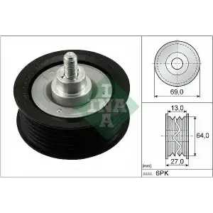 INA V Kayış Gergi Rulmanı (5751.f0/9658142480/9678325280/6c1q 19a216 AB) - Ford 532 0477 10
