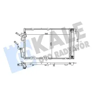 KALE Klima Radyatörü (Al/brz 540x380x16) - Opel 350650