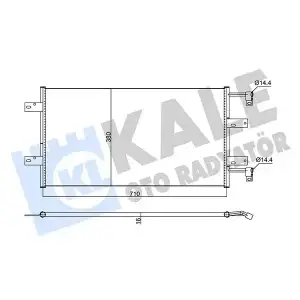 KALE Klima Radyatörü ((Kurutucusuz) [Brazing Al/al] [690x380x16]) - Renault / Dacia 352585