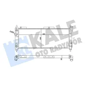 KALE Su Radyatörü (Al/mknk 680x268x32 AT Klimalı) - Opel 357025