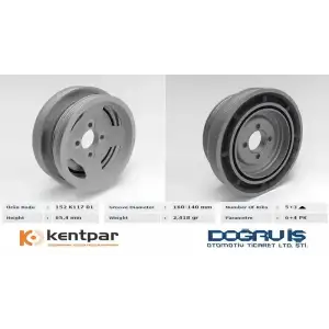 KENTPAR Krank Kasnağı (EUR -3-4 ( Çiftli )) - Fiat / Alfa / Lancia KENT 152 K117 01