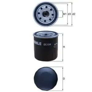 MAHLE Yağ Filtresi (MHL OC534) - Japon Araçları
