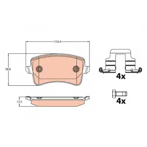 TRW Fren Balatası Arka (Fdb4190) - VW Grubu (VW/Audi/Seat/Skoda) GDB2107