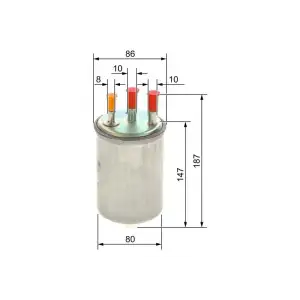BOSCH Yakıt Filtresi ((Musursuz) 90ps/3s71 & B1B) (0450906508) - Ford