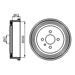 BOSCH Kampana Arka (0986477100) - Opel