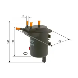 BOSCH Yakıt Filtresi (Mazot Filtresi) (09864B2023) - Renault / Dacia