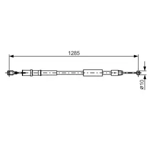 BOSCH EL Fren Teli Sol (Arka) - Mercedes-Benz 1987482026