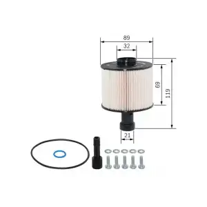 BOSCH Yakıt Filtresi (Mazot Filtresi (Eleman)) (F026402825) - Renault / Dacia