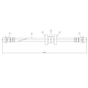 CAVO Fren Hortumu Ön ((370 Mm)) - VW Grubu (VW/Audi/Seat/Skoda) CAVO C800 114B